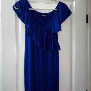 Blue maternity photoshoot dress